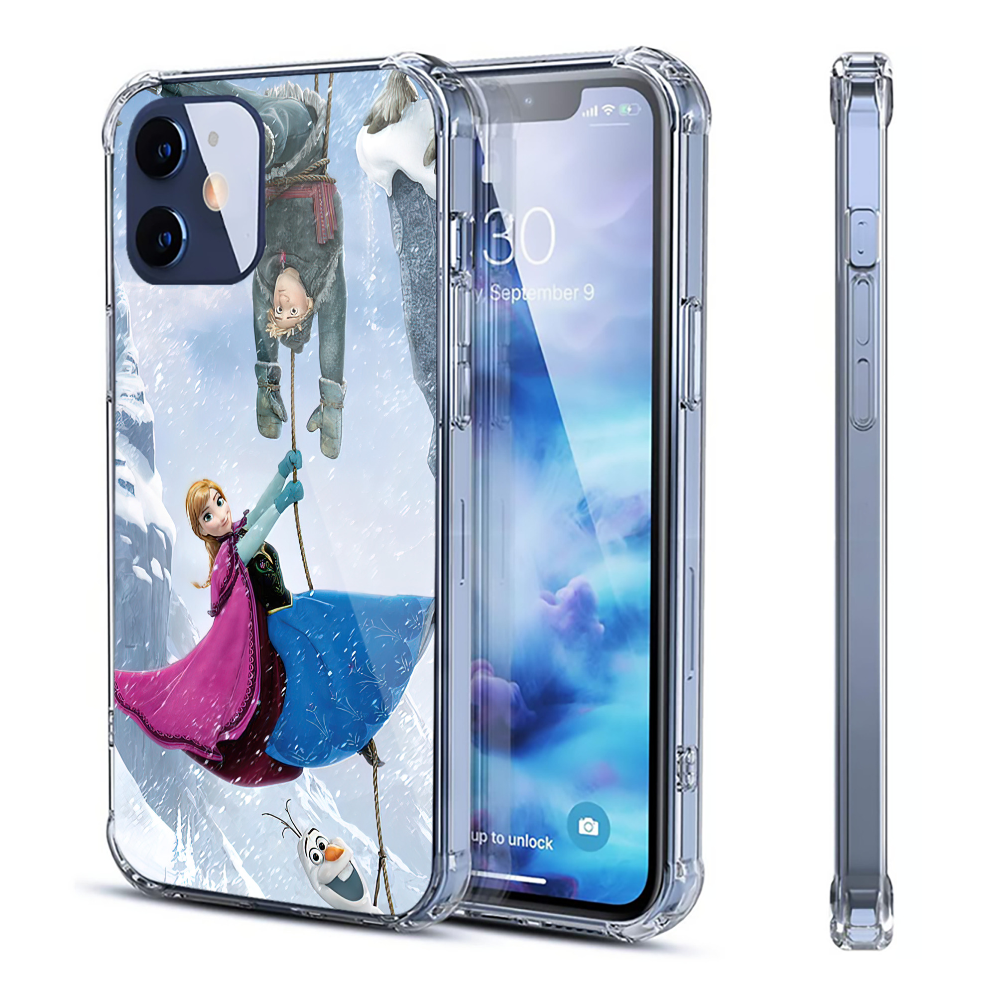（画像用） アナと雪の女王 アンナ エルサ Frozen Anna Elsa 【iPhone 12シリーズ対応】透明スマホケース（クリアソフトケース）